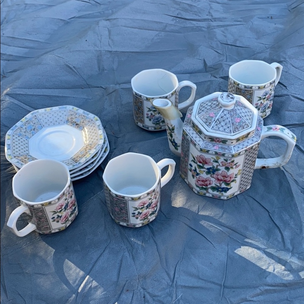 Vintage 10 Piece Japan Takahshi Tea Set mini cups